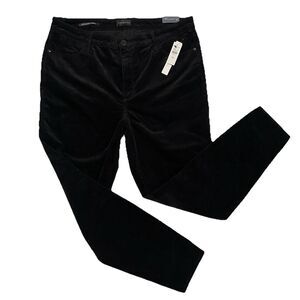 Talbots Size 12 Black Corduroy High Waist SKinny Leg Ankle Length Jeggings